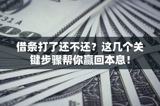 北京借条打了还不还？这几个关键步骤帮你赢回本息！