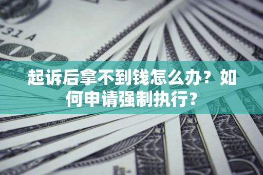 北京起诉后拿不到钱怎么办？如何申请强制执行？