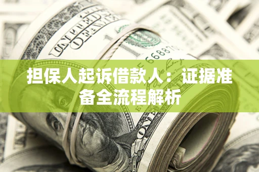 北京担保人起诉借款人：证据准备全流程解析